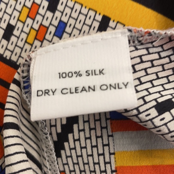 Bianca Coletti S/S silk geometric print top Sz. S - Picture 4 of 6